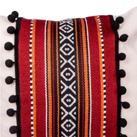 Handmade Bedouin Set of Cushions Made of Red Sadu Fabric in a Square Shape