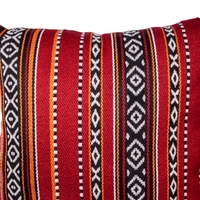 Handmade Bedouin Set of Cushions Made of Red Sadu Fabric in a Square Shape