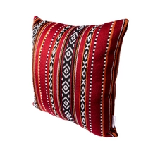 Handmade Bedouin Set of Cushions Made of Red Sadu Fabric in a Square Shape