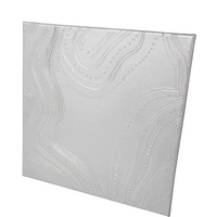  Abstract Hand Painting - Silver Textured Painting in a Square Shape