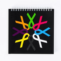 100-Sheet Notebook with Ribbons Theme to Support Cancer Patients