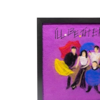 Handmade Wool Painting with a Black Frame - Friends Series Design