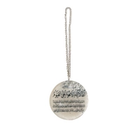 Handmade Decorative Resin Car Pendant with Arabic Calligraphy for Ayat Al-Kursi - Silver