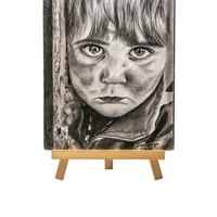 Pencil Drawing of a Child's Portrait with Artistic Precision and Realistic Details