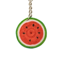 Handmade Quilling Art Keychain of a Cute Watermelon