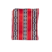 Bedouin Style Crossbody Bag Made of Red Sadu Fabric with a Long Black Strap