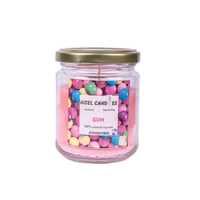 Handmade Scented Candle in a Glass Jar - Gum 