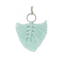 Handmade Macrame Keychain with Tassels - Turquoise