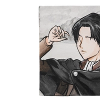 Hand Drawn Anime Painting - Levi