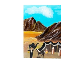  Bedouin Wall Art - Life Of The Desert - Glass Painting