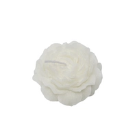 White Handmade Scented Candle in the Shape of a Peony Flower