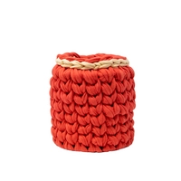 Handmade Crochet Pen Holder - Red