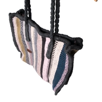 Handmade Gray Bedouin-Inspired Shopping Bag