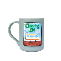 Larg Gray Coffee Mug Adorned with a 3D Design Inspired from "Breaking Bad" Series