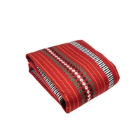 Bedouin-style Picnic Blanket in Red Color Adorned with Traditional Embroidery