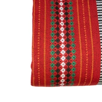 Bedouin-style Picnic Blanket in Red Color Adorned with Traditional Embroidery