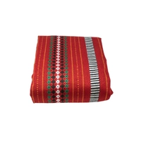 Bedouin-style Picnic Blanket in Red Color Adorned with Traditional Embroidery