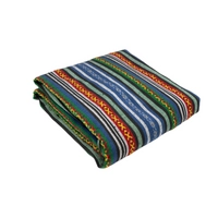 Sadu Fabric Picnic Blanket with Traditional Bedouin Embroidery - Black