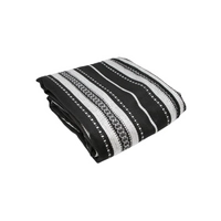 Sadu Fabric Picnic Blanket with Traditional Bedouin Embroidery - Black