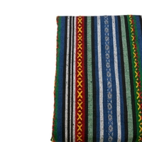 Sadu Fabric Picnic Blanket with Traditional Bedouin Embroidery - Black