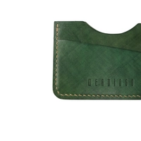 The E1 Wallet - EDC Slim Leather Card Holder - MOZART  ( Green)