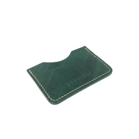 The E1 Wallet - EDC Slim Leather Card Holder - MOZART  ( Green)