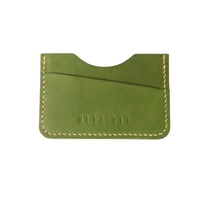 The E1 Wallet - EDC Slim Leather Card Holder - MOZART  ( Green)