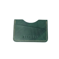 The E1 Wallet - EDC Slim Leather Card Holder - MOZART  ( Green)