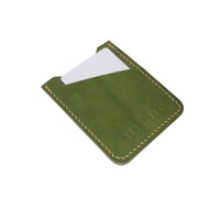 The E2 Wallet - EDC Slim Leather Card Holder - KOALA (Green)