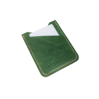 The E2 Wallet - EDC Slim Leather Card Holder - KOALA (Green)