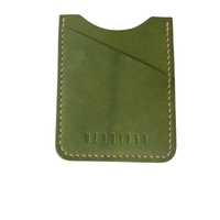 The E2 Wallet - EDC Slim Leather Card Holder - KOALA (Green)