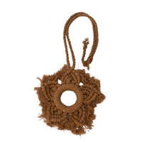 Elegant Handmade Bohemian Style Brown Crochet Pendant 