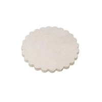 Handcrafted Premium Concrete Coaster with Bumpy Circle Shape - Available in 3 Colors - White