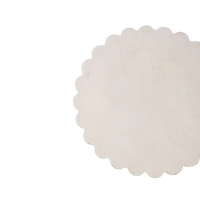 Handcrafted Premium Concrete Coaster with Bumpy Circle Shape - Available in 3 Colors - White