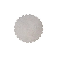 Handcrafted Premium Concrete Coaster with Bumpy Circle Shape - Available in 3 Colors - White