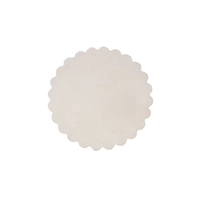 Handcrafted Premium Concrete Coaster with Bumpy Circle Shape - Available in 3 Colors - White