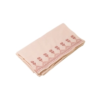 Delicate Hand-Embroidered Shawl in A Beautiful Shade of Light Pink 