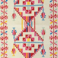 Handmade Navy and Beige Table Runner and Wall Decor Set Decorated with Heritage Embroidery and Attractive Details - Table Runner