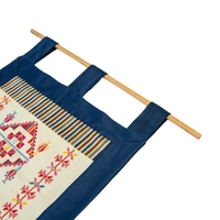 Handmade Navy and Beige Table Runner and Wall Decor Set Decorated with Heritage Embroidery and Attractive Details - Table Runner