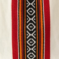 White Canvas Tote Bag Decorated with Sadu Fabric - Available in Two Colors
