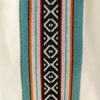 White Canvas Tote Bag Decorated with Sadu Fabric - Available in Two Colors