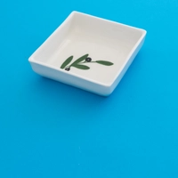 White Deep Square Ceramic Plate for Serving Appetizers