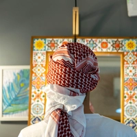 Jordanian Shemagh Designed in the Shape of a Cap - Tied Firmly