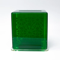 Small Size Acrylic Tissue Box - Available in Two Colors - Green