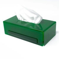 Large Plastic Tissue Box Rectangular- Available in Several Colors  - Yellow