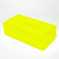 Large Plastic Tissue Box Rectangular- Available in Several Colors  - Yellow