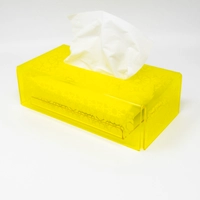 Large Plastic Tissue Box Rectangular- Available in Several Colors  - Yellow