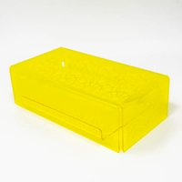 Large Plastic Tissue Box Rectangular- Available in Several Colors  - Yellow