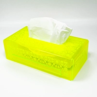 Large Plastic Tissue Box Rectangular- Available in Several Colors  - Yellow