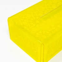 Large Plastic Tissue Box Rectangular- Available in Several Colors  - Yellow